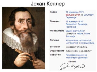 Јохан Кеплер 
 