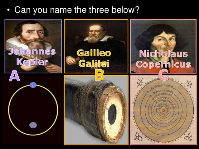 • Can you name the three below?
 