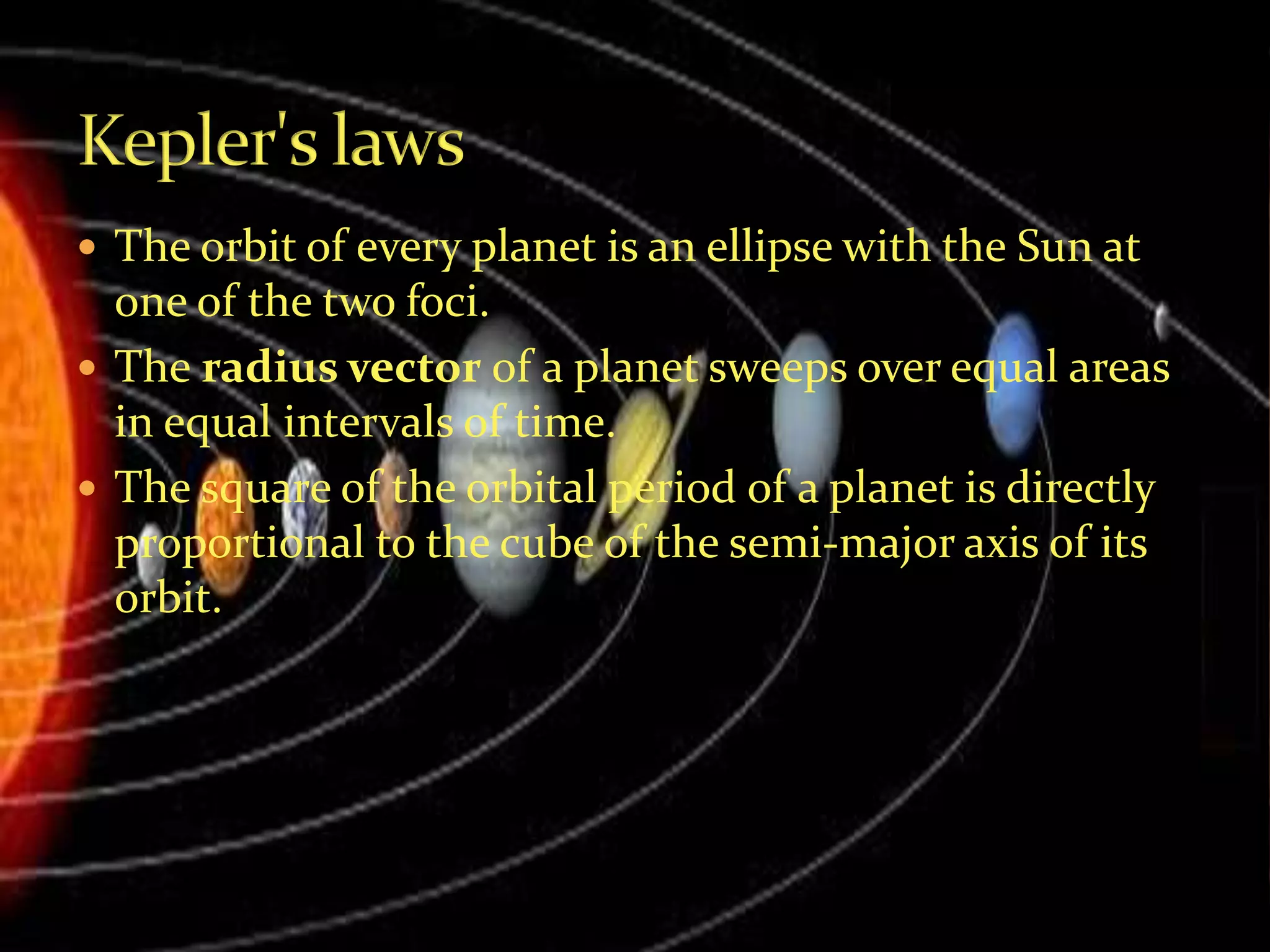 Kepler's law of planetary motion | PPT