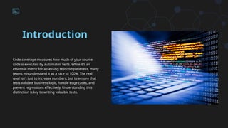 How to Improve Code Coverage Without Writing Redundant Tests? | PPTX