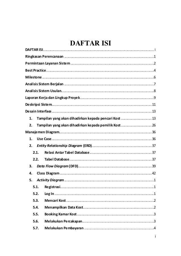 Analisis Desain Sistem Kost Online Berbasis Android