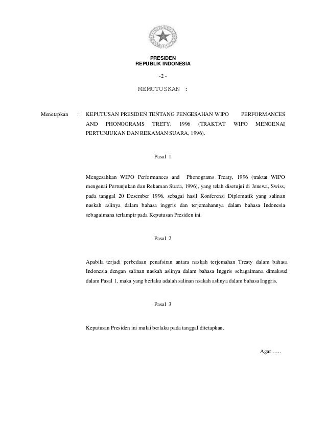 Keppres No 74 Tahun 2004