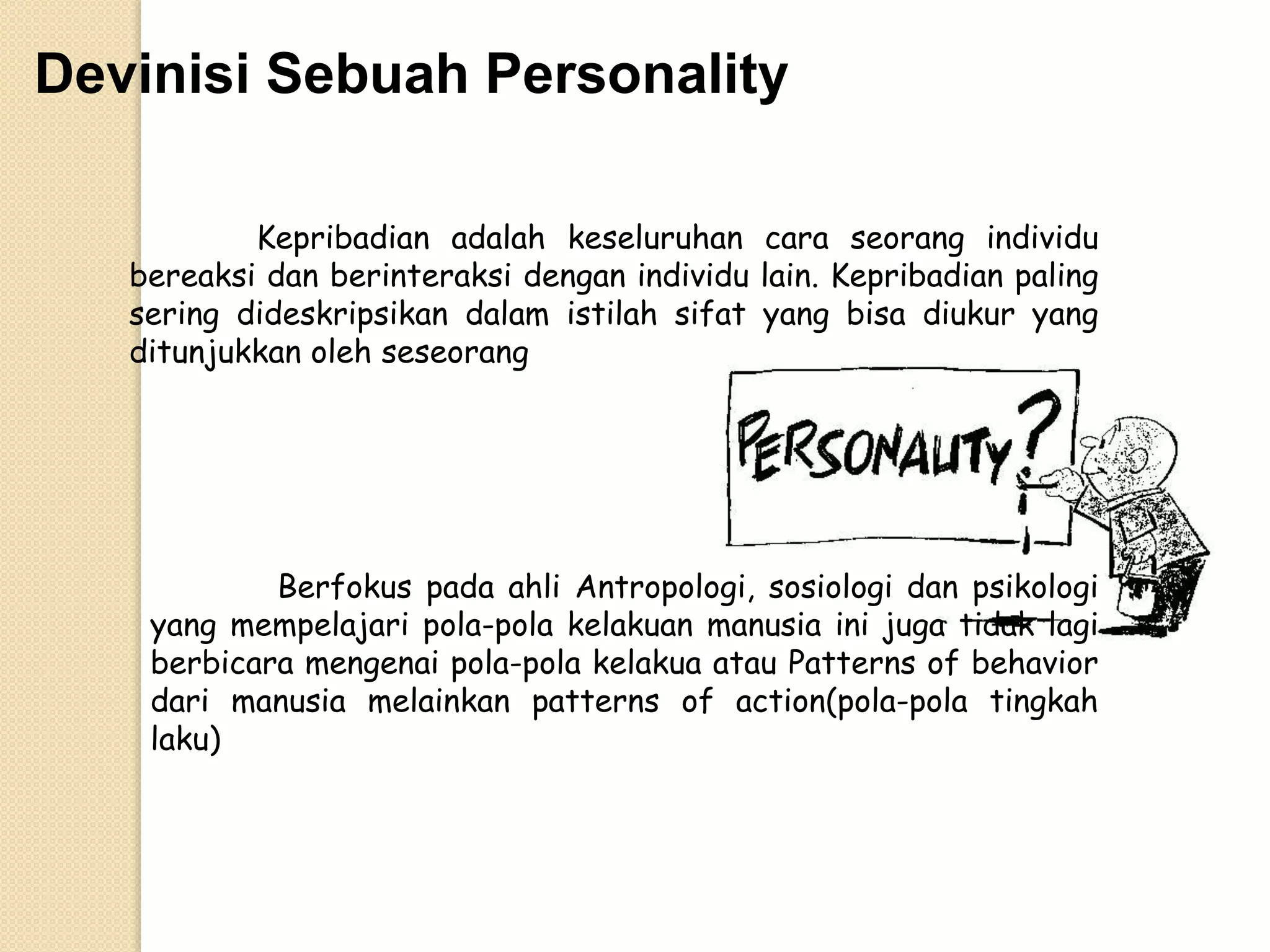 Kepribadian Manusia | PPTX