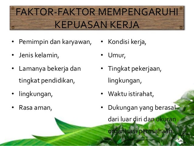 Kepuasan kerja