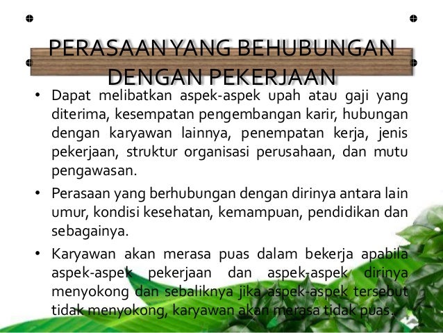 Kepuasan Kerja
