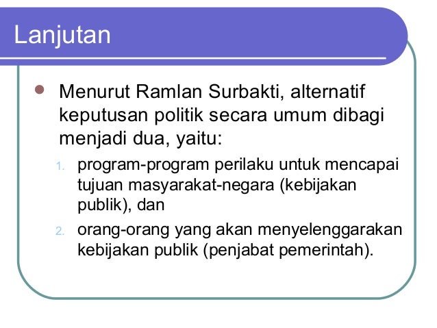 Keputusan politik