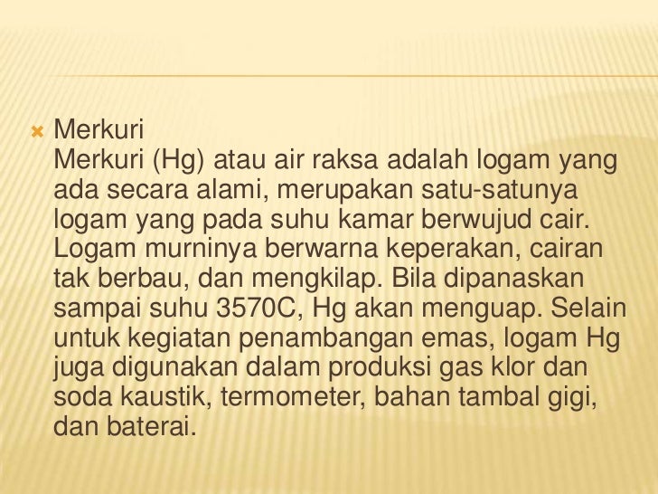 Keracunan bahan logam metaloid Keracunan bahan logam metaloid
