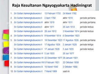 Raja Kesultanan Ngayogyakarta Hadiningrat
 