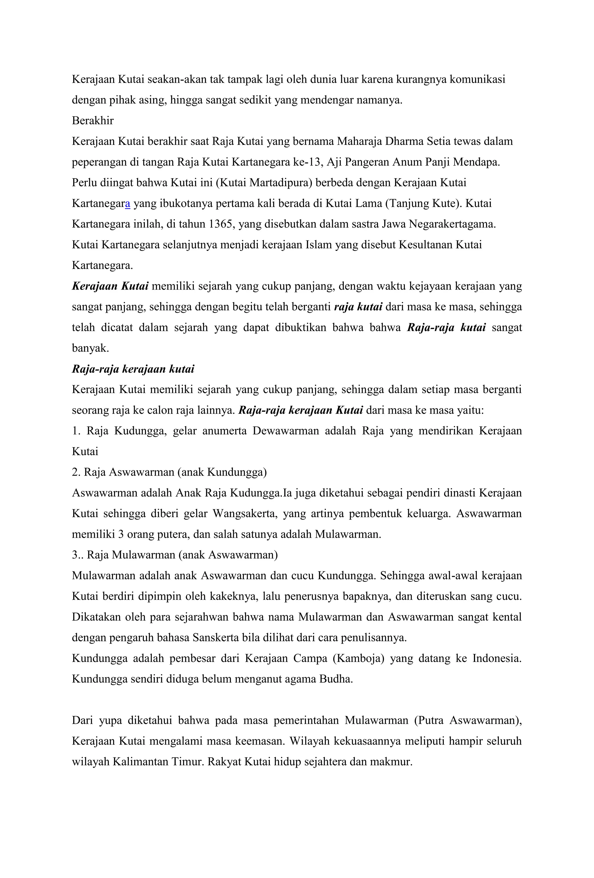 Kerajaan di indonesia | DOCX