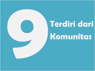 .
Terdiri dari
Komunitas
 