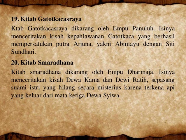 Peninggalan Kerajaan Kediri Kitab Sumanasantaka