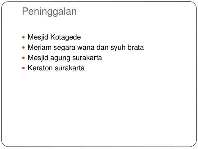 Kerajaan Mataram Islam Sejarah