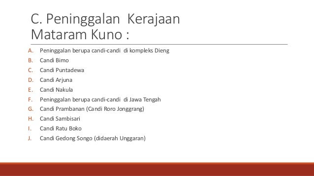 Kerajaan Mataram Kuno - Sejarah