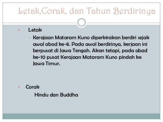 Kerajaan Mataram Kuno 1 Kerajaan Mataram Kuno 1