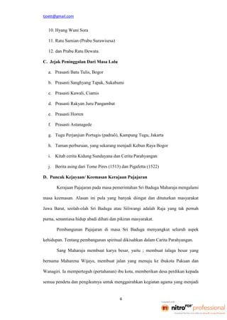 Kerajaan pajajaran | PDF