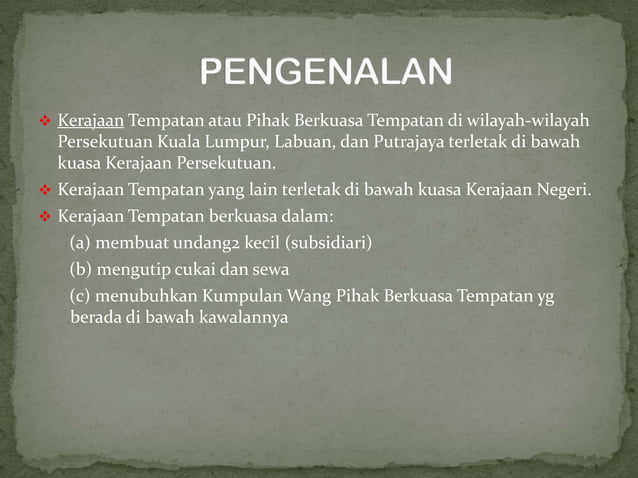 Kerajaan Tempatan | PPT