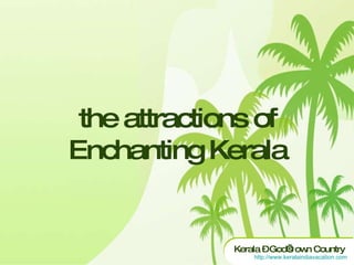 the attractions of Enchanting Kerala 