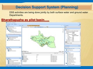 Decision Support System (Planning)
Bharathapuzha as pilot basin…..
DSS activities are being done jointly by both surface water and ground water
Departments.
 