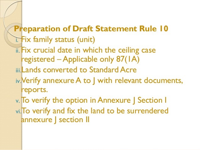 Kerala Land Reforms Act Bhoopariskarana Niyamam Ceiling Procedures Up