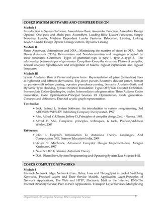 Kerala university m.sc. computer science syllabus | PDF