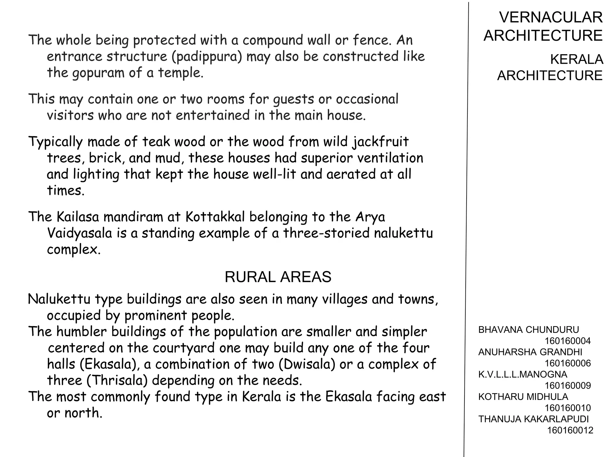Kerala vernacular architecture | PPTX