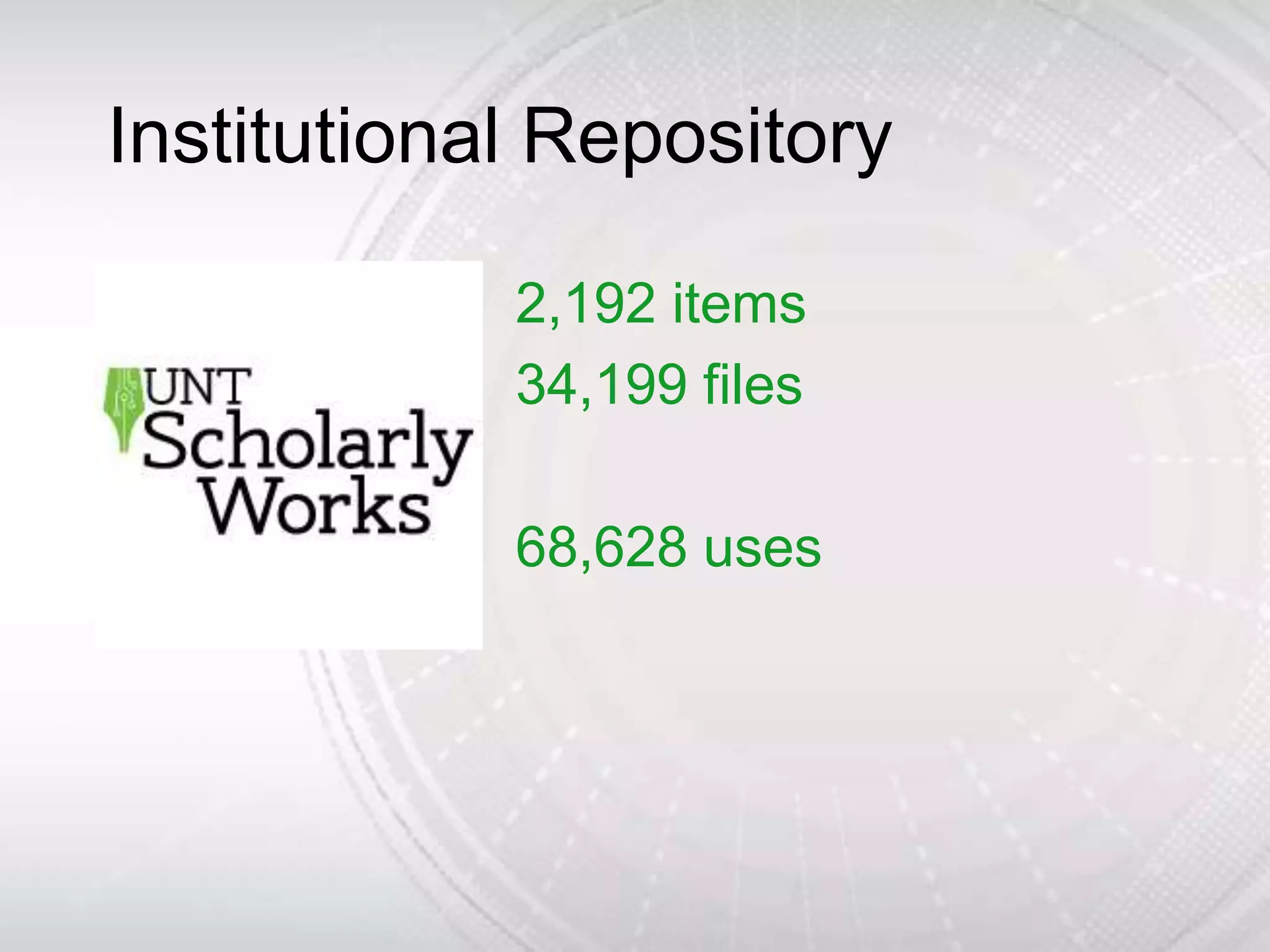 Institutional Repository

            2,192 items
            34,199 files

            68,628 uses
 