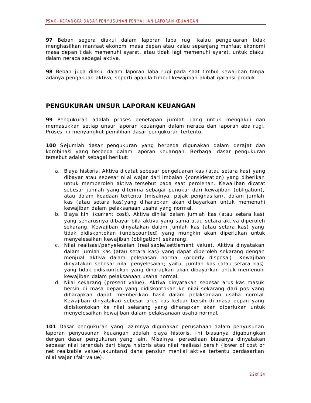 Kerangka dasar penyusunan penyajian laporan keuangan