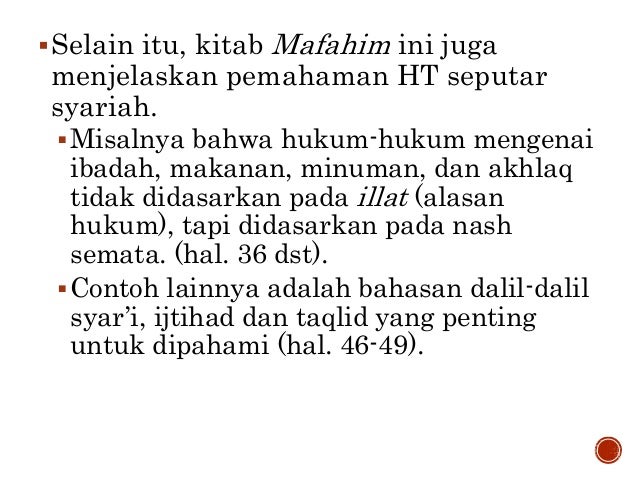 Kerangka Kitab Mafahim Hizbut Tahrir