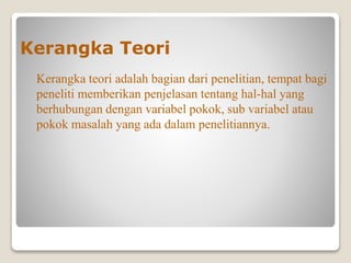 PPT Kerangka konsep dan kerangka teori