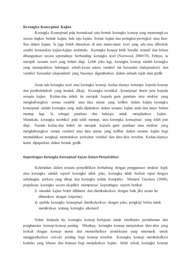 Kerangka konseptual kajian | DOCX