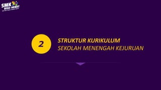 STRUKTUR KURIKULUM
SEKOLAH MENENGAH KEJURUAN
2
 