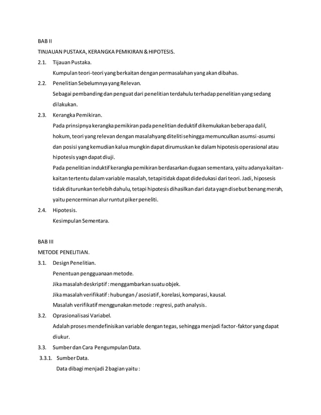 Kerangka penulisan skripsi | DOCX