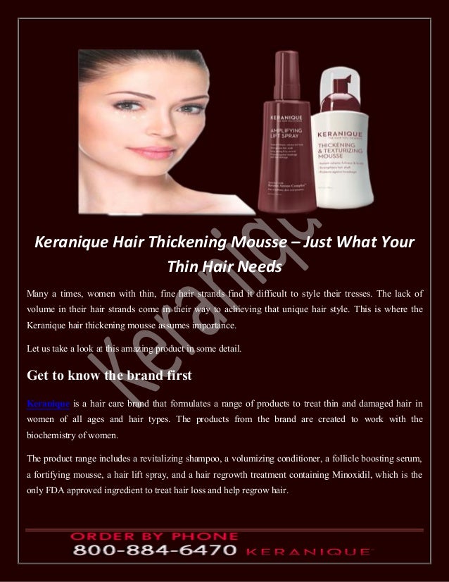 Keranique Hair Thickening Mousse Just What Your Thin Hair Needs