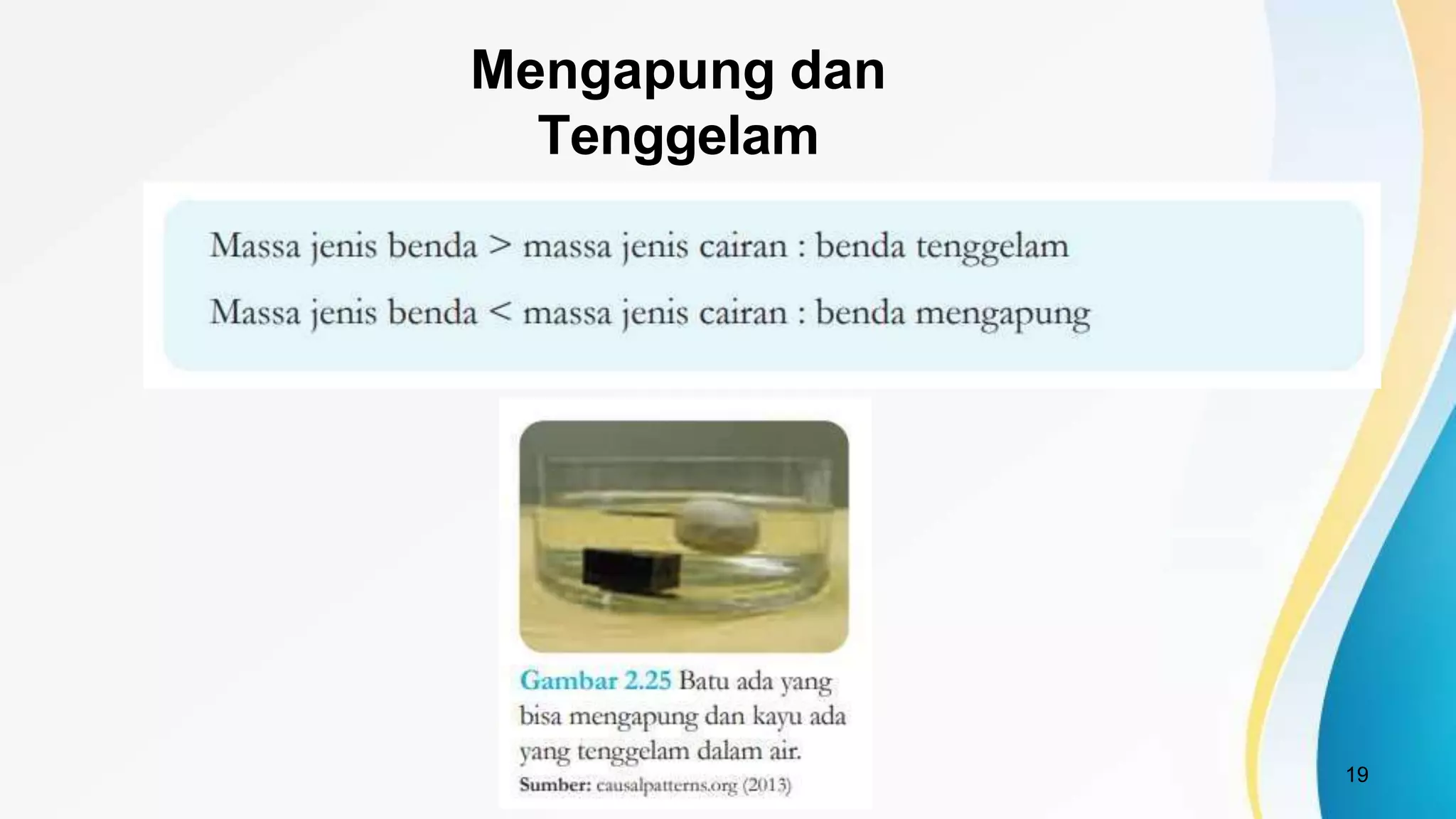 Mengapung dan
Tenggelam
19