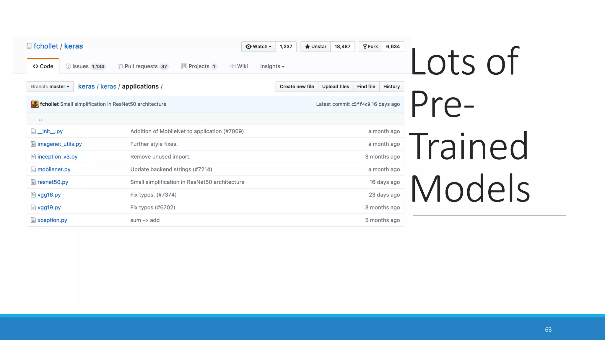 Lots of
Pre-
Trained
Models
63
 