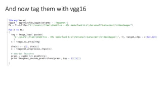 And now tag them with vgg16
 