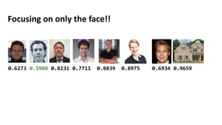 0.6273 0.5908 0.8231 0.7711 0.8839 0.8975 0.6934 0.9659
Focusing on only the face!!
 