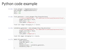 Python code example
 