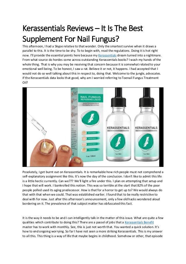 Kerassentials Hidden Truth Scam or Does It Really Work for Toenail