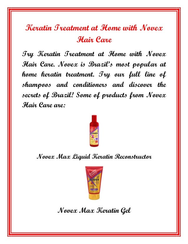 Keratin Treatment At Home With Novex Hair Care