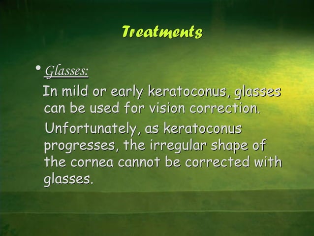 Keratoconus Presentation And Treatment Ppt Ppt