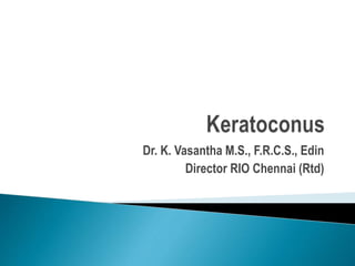 Dr. K. Vasantha M.S., F.R.C.S., Edin
Director RIO Chennai (Rtd)
 