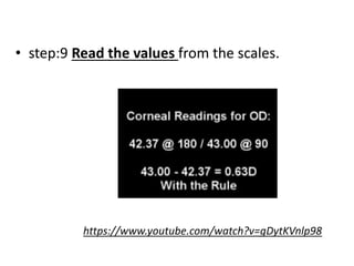 • step:9 Read the values from the scales.
https://www.youtube.com/watch?v=gDytKVnlp98
 