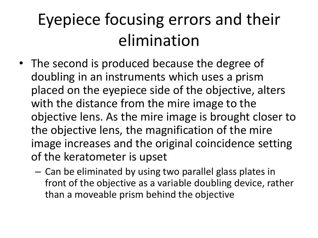 Keratometer and keratometry
