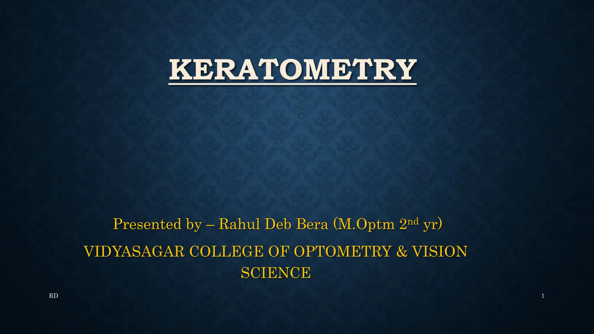 Extended keratometer and keratometry procedure PPT