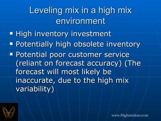 Mixing Inventory Sales and Operations Planning | PPT