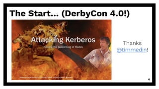 The Start… (DerbyCon 4.0!)
4
Thanks
@timmedin!
 