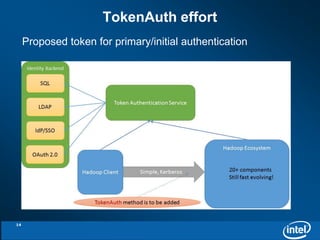TokenAuth effort 
Proposed token for primary/initial authentication 
14 
 
