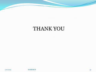 THANK YOU

7/10/2013

KERBEROS

32

 