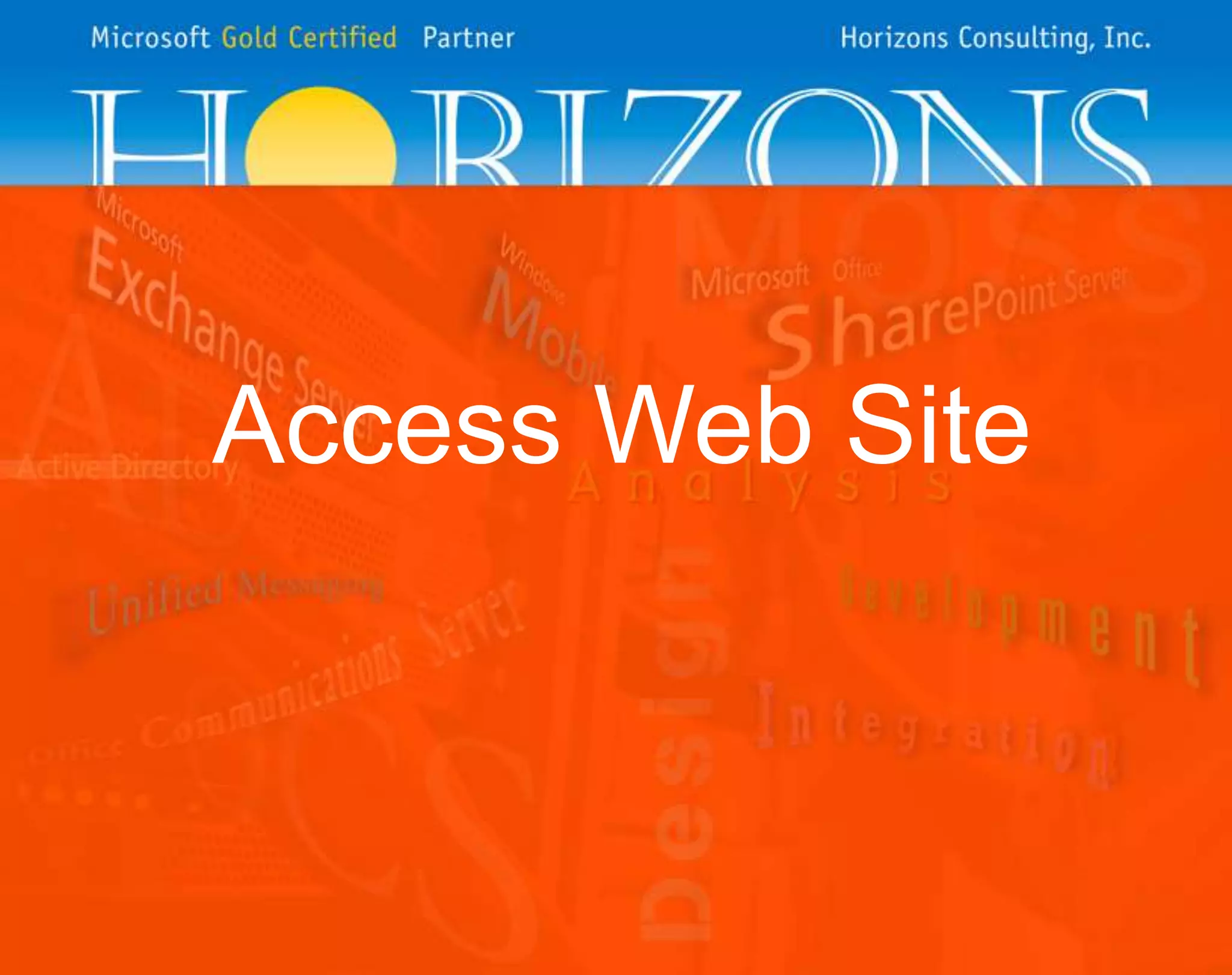 Access Web Site
 